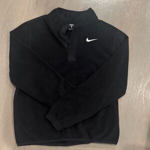 Nike Black Fleece Pullover with White Swoosh (boys-XL)